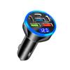 6 Ports USB Car Charger 4 USB+2 PD Fast Charging PD QC3.0 USB C Car Phone Charger Type C Adapter For iPhone Samsung Huawei With Voltage Display