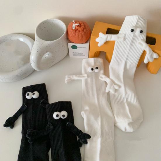 1 пара магнитных носков для рук однотонные длинные носки с 3D персонажем руки держащиеся за руки носимые носки для повседневной носки