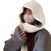1Pc One Piece Hat Shawl Cold Proof Hooded Neck Protection Hat Windproof Scarf Warm Neck Protection