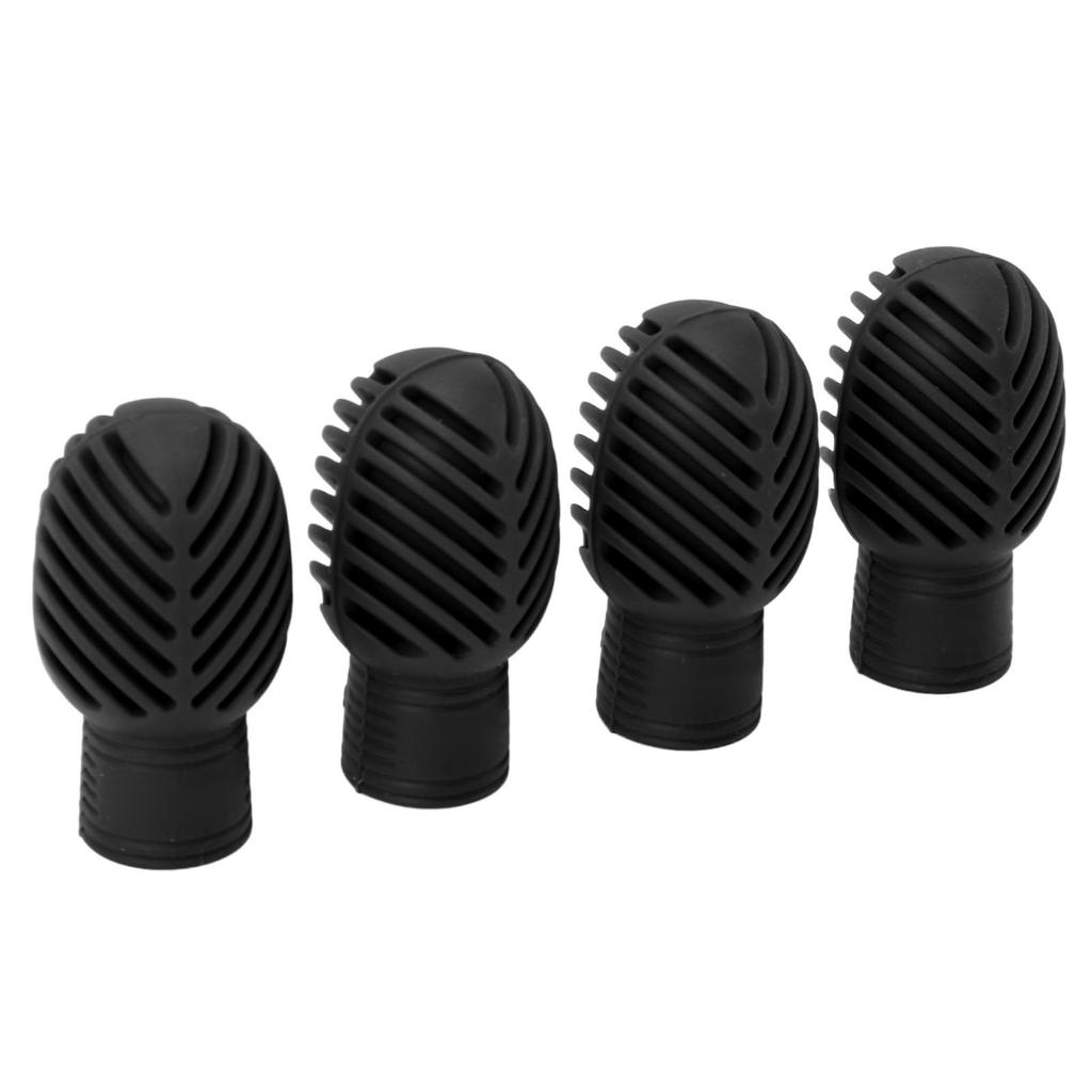 4PCS Drumstick Silent Practice Tip Silicone Stretchable Drum Practice Percussion Tip Black