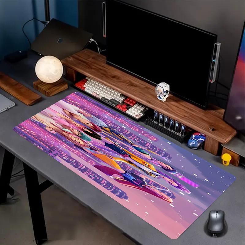 KPop Demon Hunters Print Mouse Pad, Anti‑Slip Desktop keyboard Mat, for PC Laptop Gaming Working Daily Use, Cool Festival Surprise Gift