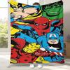 Мультяшное фланелевое одеяло Мстители Человек-паук от Marvel, Ультрамягкое теплое плюшевое покрывало для дома, спальни, кровати, дивана, офиса, пикника