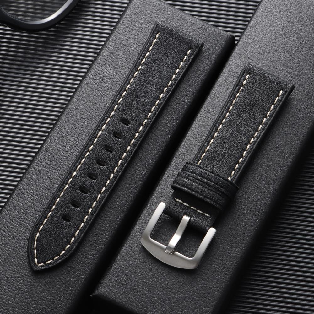 Винтажный Коричневый Ремешок Универсальный Натуральная Кожа 22 мм для Huawei Watch GT5 GT4 GT3 Женский Мужской Бизнес-Ремешок Браслет
