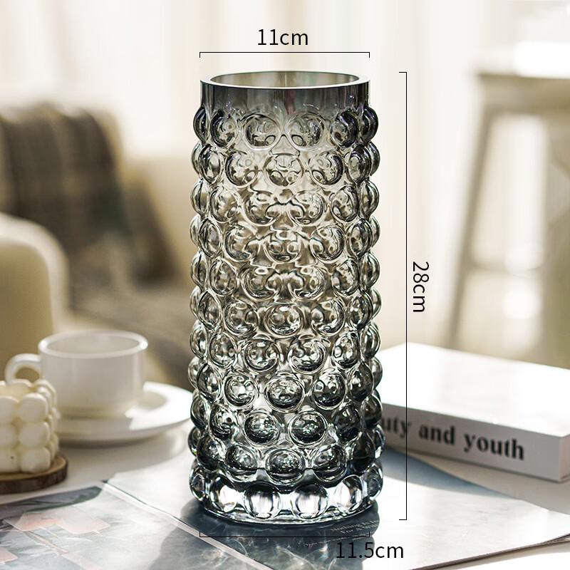 Rui Jie Nordic Light Luxury Waterdrop Bubble Glass Vase