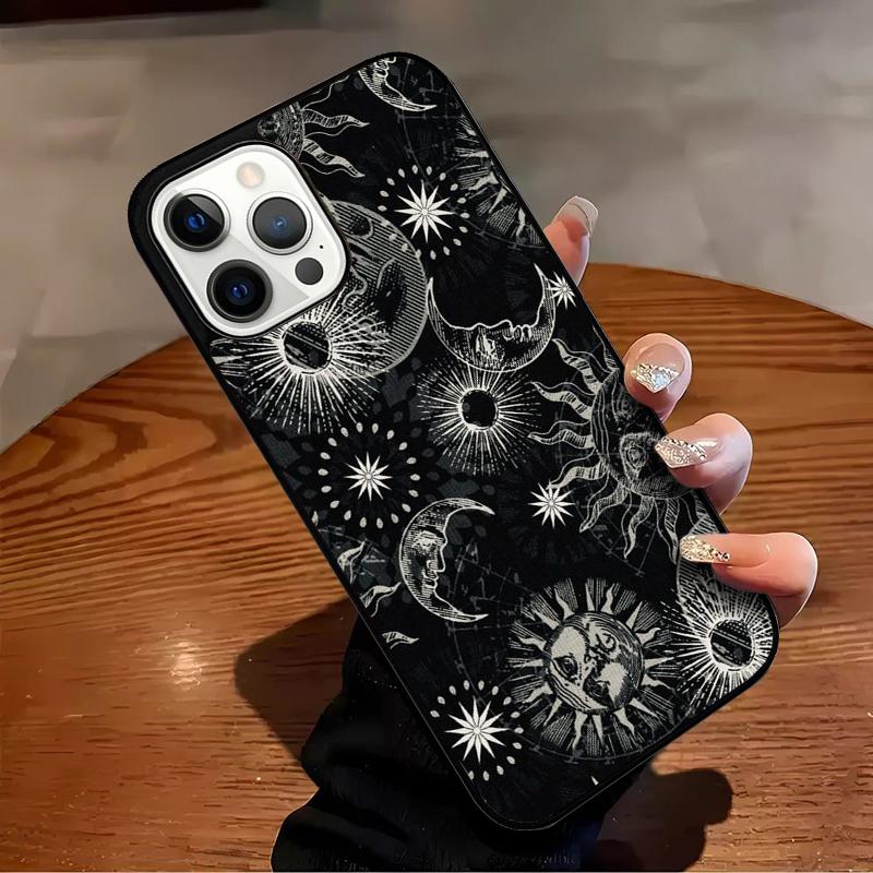 Suns Moons Clouds Astrological Phone Case For iPhone 17 Air 16 15 14 13 12 11 Pro Max Max Plus Bumper Case Cover