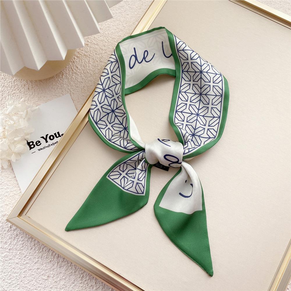 Новые шарфы Шелковые шарфы Женские весенние и осенние длинные декоративные профессиональные шарфы Летние тонкие стили в сочетании с рубашками Стильные