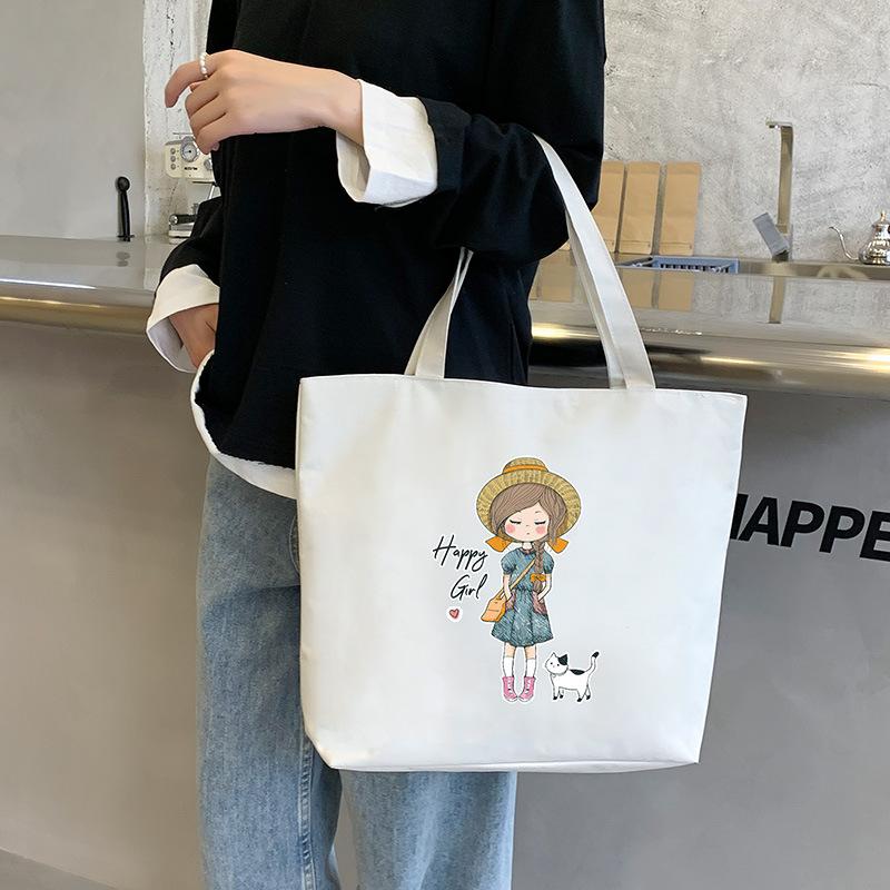 Oxford Handbag Student Shoulder Bags for Women Shopper Tote Bag Cartoon Large Capacity Luxury Ladies Handbags Portable Shopping Bag