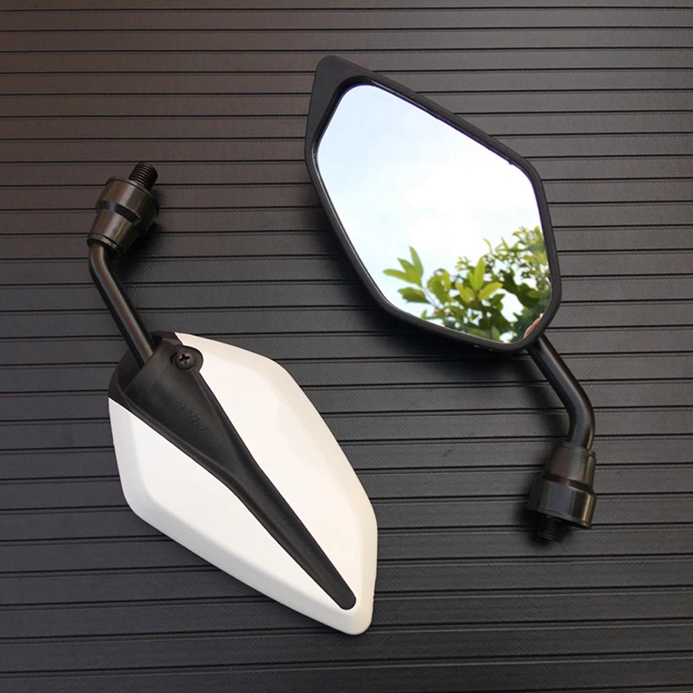 2 шт./пара зеркал для мотоцикла, скутера, электровелосипеда, зеркала заднего вида, выпуклое зеркало заднего вида для электромобиля, 10 мм, углеродное волокно