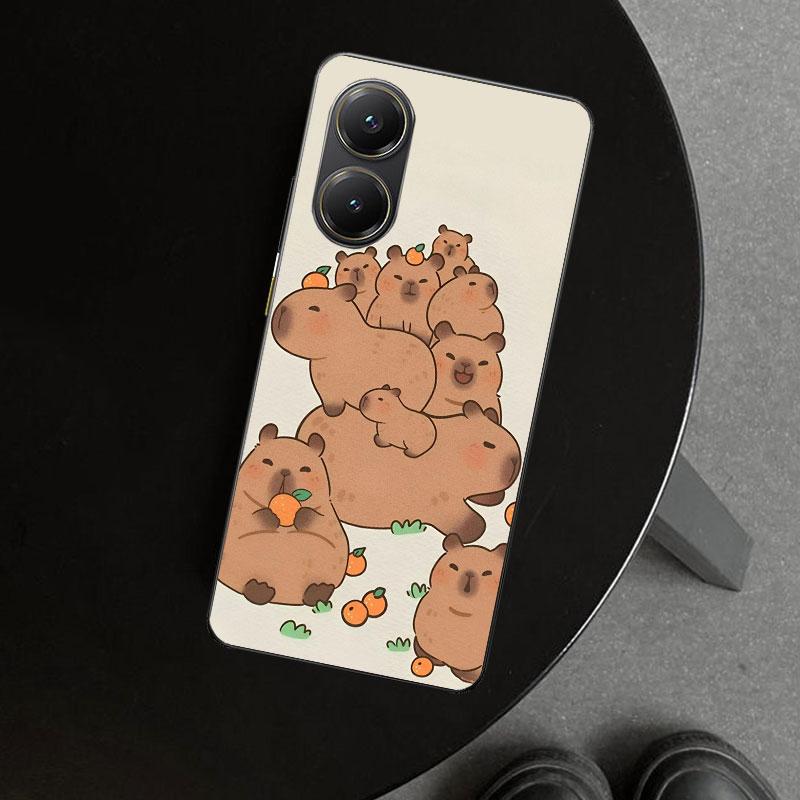 Bunny Capybara Cartoon Animal Phone Case Cover for Xiaomi Poco X6 X5 X7 Pro F7 Ultra Redmi 15C 15 13C 13 12C 12 10C 10 10A 9C 9A
