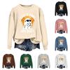 Women Autumn Winter Tops Women's Long Sleeve Sweatshirt Casual Crewneck Loose Fit Pollover Fleece Tops