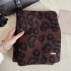 Lightweight Leopard Print Scarf Cashmere Blend Winter Shawl Fashion Imitation Wool Scarf  Unisex