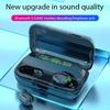 New Wireless Earphones Bluetooth V5.3 TWS Wireless Headphones LED Display With 1200mAh Power Bank Headset With Microphone