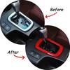 Red ABS Interior Gear Shift Frame Cover Trim For Toyota Hilux 2015-