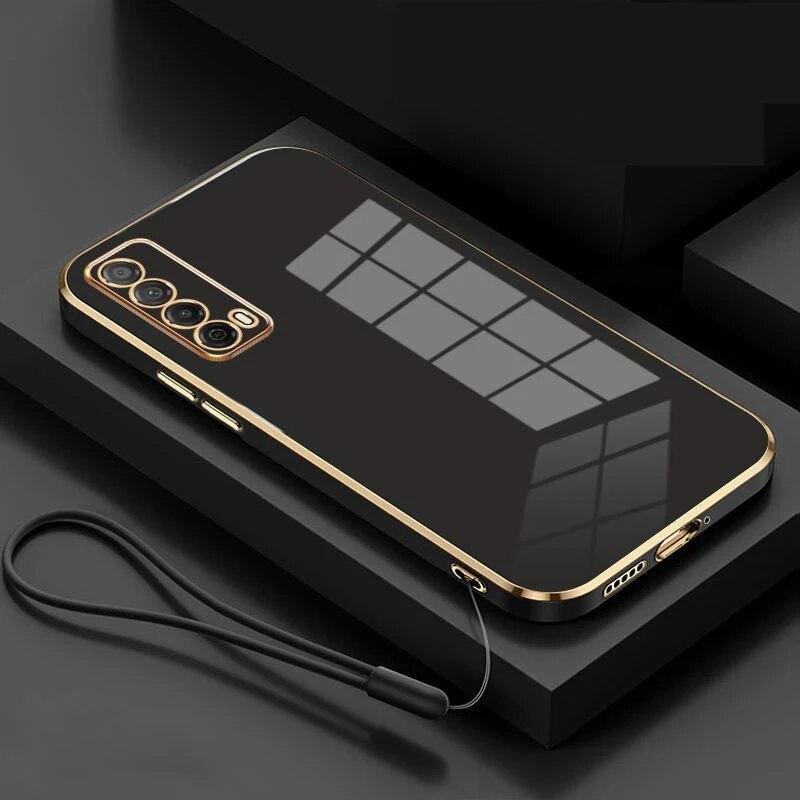 Чехол для Huawei Y7a, роскошный квадратный чехол для Huawei P smart 2021, чехол для телефона PPA-LX1, противоударный мягкий силиконовый чехол из ТПУ, чехлы