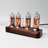 Nordic Retro Unique Alarm Clock Digital Bluetooth Vintage Elegant Gaming Desk Clock Luxury Nixie Tube Clock Minimalist Control Clock Office Decoration