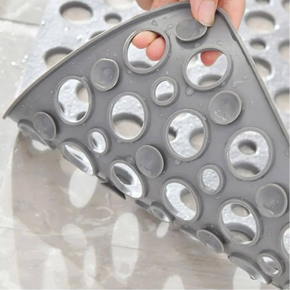 Коврик для ванной с дренажными отверстиями Нескользящий коврик для ванной Легко моющийся коврик для ванны с дренажными отверстиями и присосками Аксессуары для ванной