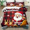Santa Claus Bedding Set 3D Printed Duvet Cover Set Soft Single Double Size Bed Set 2026 Christmas Gift Kids Home Decorations