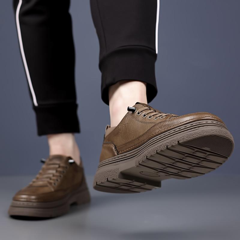Модный Роскошный Бренд Мужская Повседневная Обувь Натуральная Кожа Деловая Офисная Обувь Оксфорды Уличные Противоскользящие Износостойкие Кроссовки для Бега Обувь