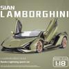 1:18 Lamborghini New Energy Super Sports Car Alloy Die-cast Car Model Sound and Light Series Pull Back Function Children's Toy Boy Birthday Gift