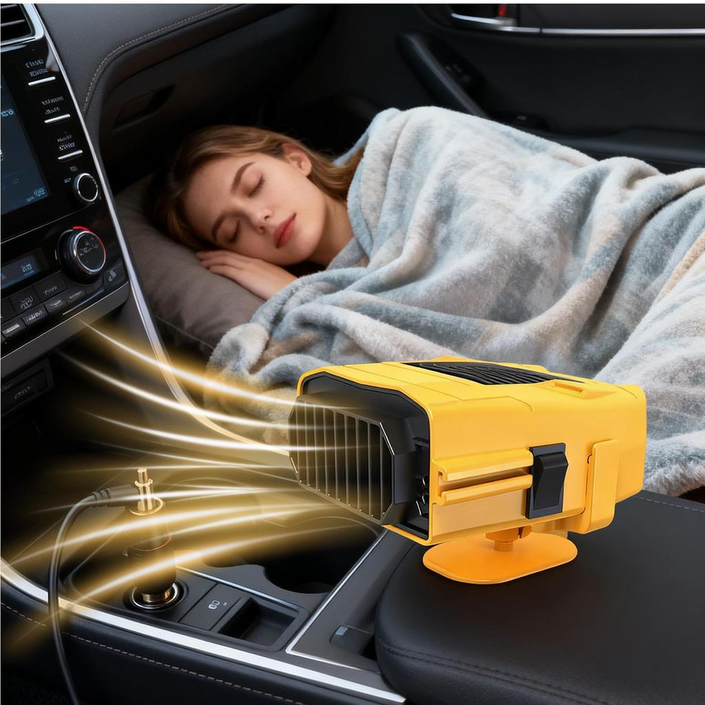 Автомобильный обогреватель 12В Портативный вентилятор для обогрева окон Подключаемый воспламенитель двигателя Размораживатель лобового стекла для внедорожника, дома на колесах, трактора, прицепа, автомобиля