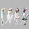 20pcs Plastic Flower Wrapping Bag DIY Gift Bag Single Rose Flower Wrapping Bag  Valentine's Day Gift