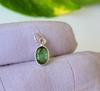 Natural Green Tourmaline Gemstone 925 Sterling Silver Charm ,A161 Christmas Gift