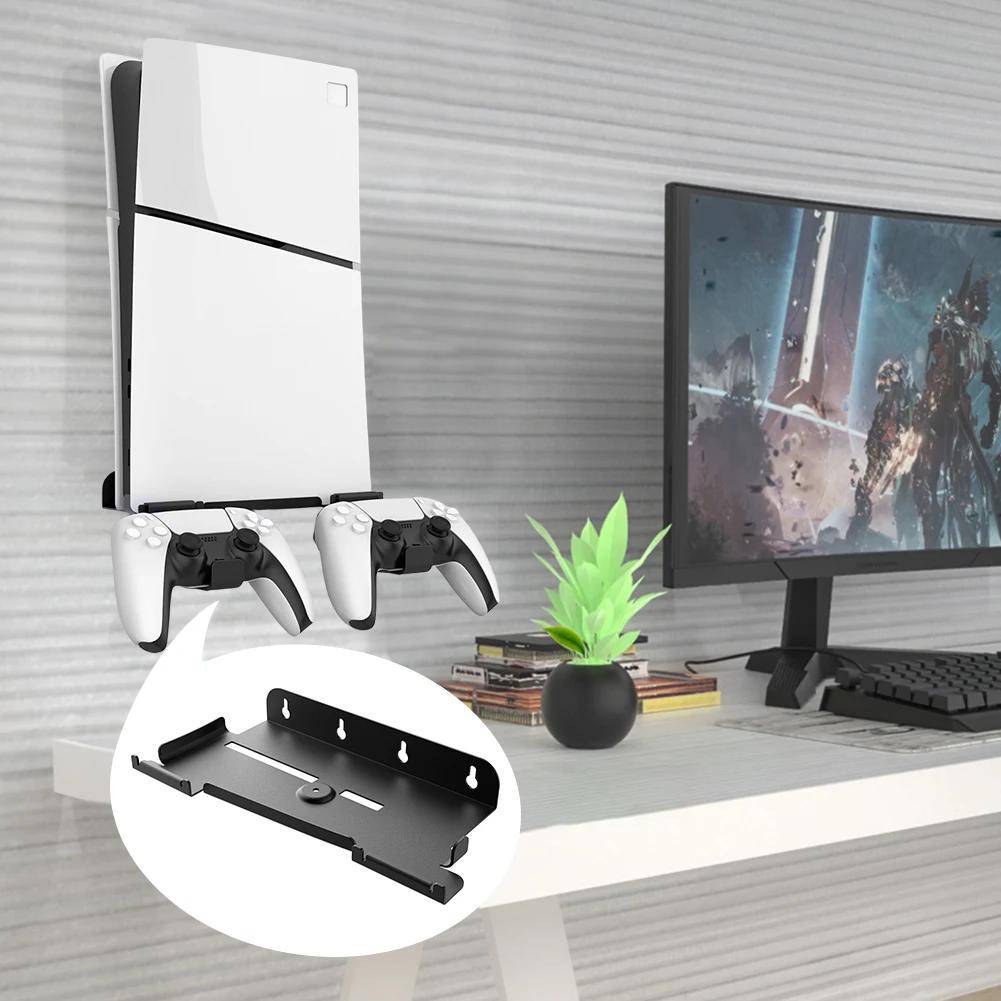 Wall Mount Gamepad Headset Bracket For Playstation 5 PS5 Slim Space Saving Shelf Stable for PS Slim Headset/Controller