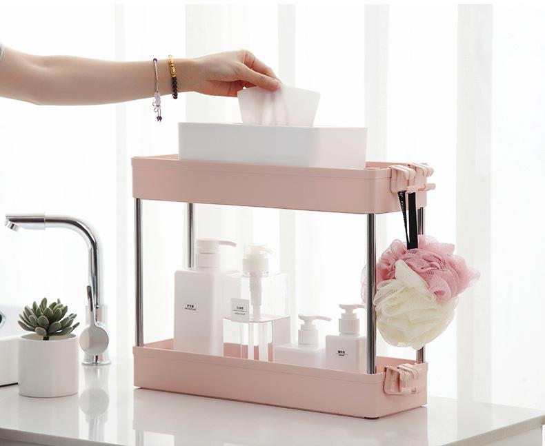 Многоярусная напольная тележка-полка для хранения для ванной и кухни