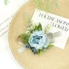 Guest Banquet Party Wedding Supplies Mori Style Wrist Flower Fresh Blue Color Corsage