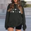 Women's Fashion Casual Round Neck Loose Long Sleeve Valentine's Day Printed Sweatshirt