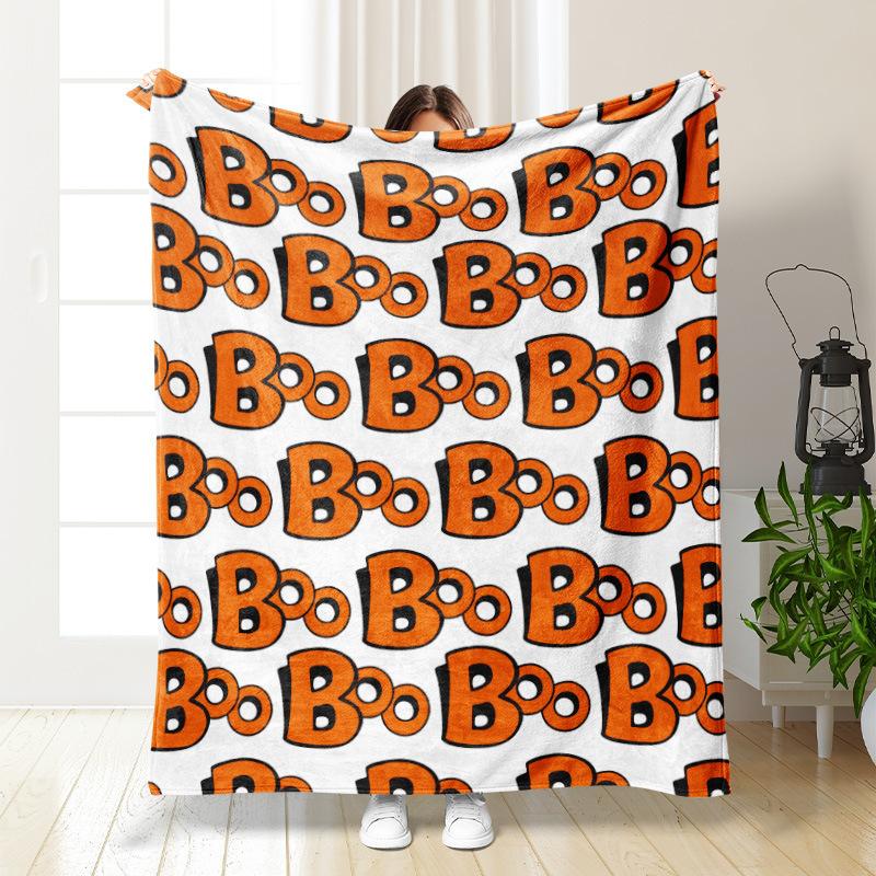 Classic Halloween Cartoons digitalprinted polyester Bedroom velvet flannel soft sofa cover blanket Fleece soft sofa cover