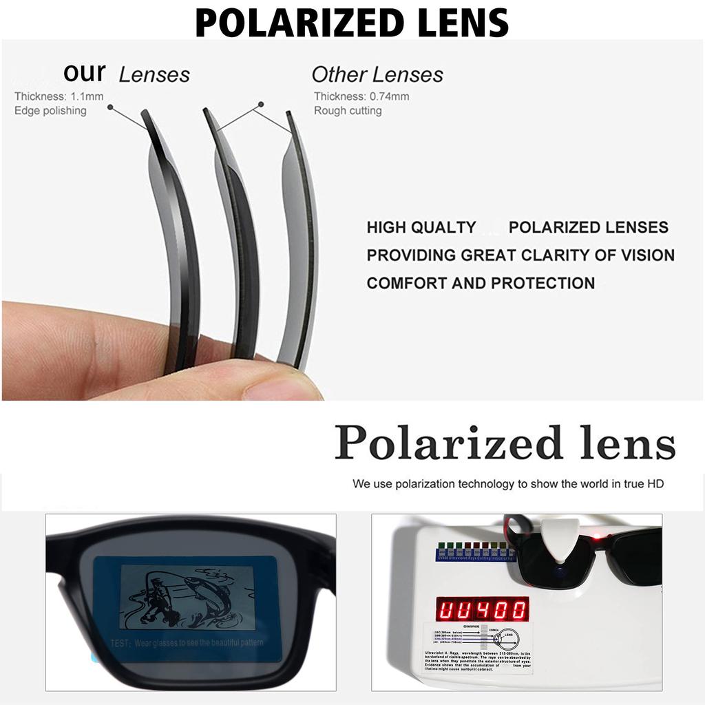 Мужские поляризованные солнцезащитные очки Спортивные солнцезащитные очки для мужчин женщин UV400 Крутые очки для путешествий, походов, серфинга, рыбалки и вождения