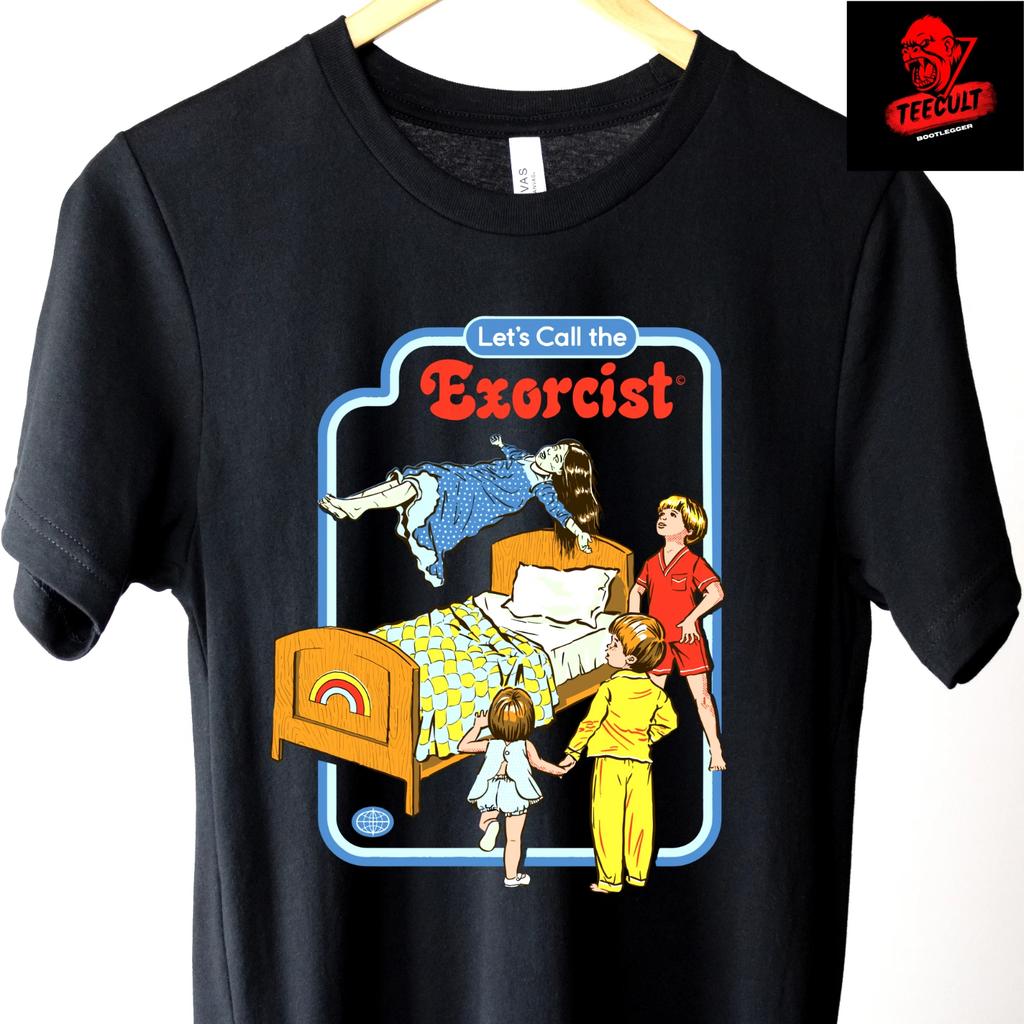 Men's and Women's T-shirts Let's Call The Exorcist' Steven Rhodes Adult Dark Humor Retro