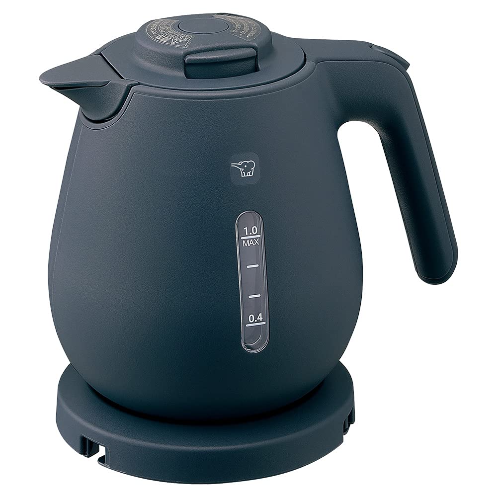 ZOJIRUSHI Zojirushi Electric Kettle Compact One Cup Takes About 60 Seconds Safe Design Clean Dust Block High Power 1300W Dark Navy [Old model/Limited