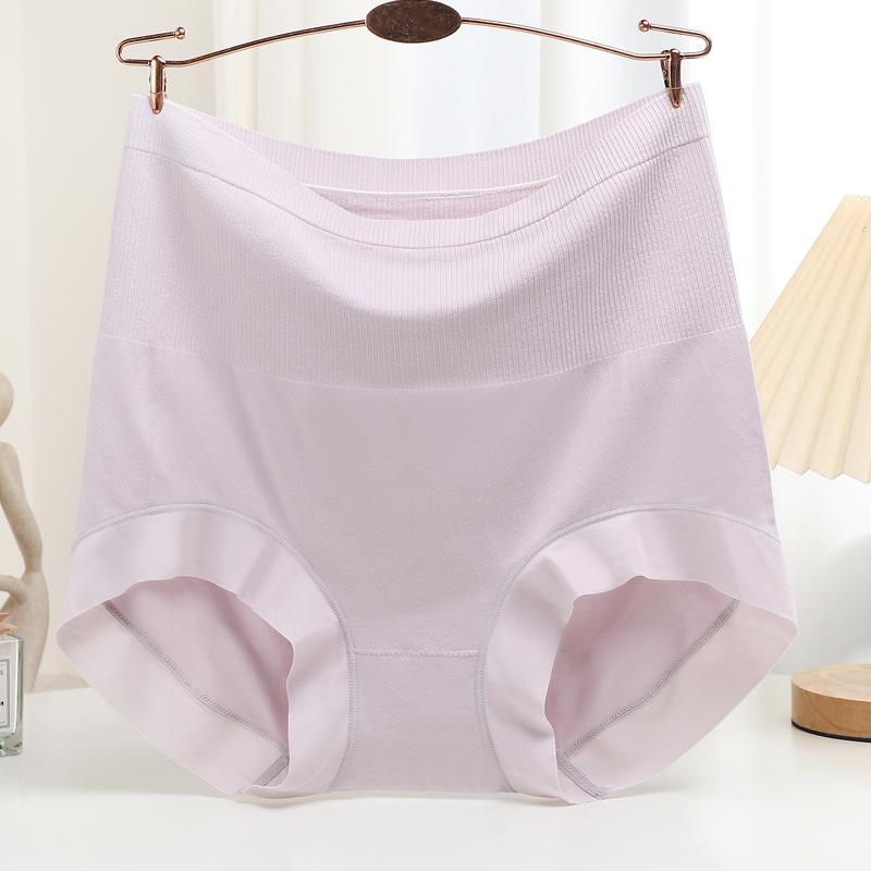 Большие размеры с высокой талией бесшовное нижнее белье удобные женские трусики хлопковое нижнее белье трусики