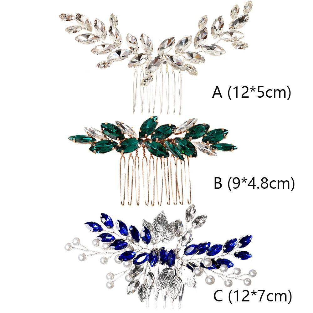 Ornaments Hair Jewelry Crystal Hair Combs Bridal Clips Flower Leaf Headbands Rhinestone Hair Comb
