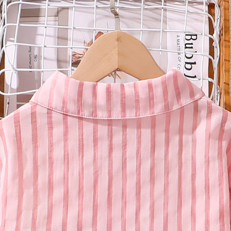 Повседневный костюм для девочек, летняя детская рубашка с длинными рукавами и защитой от солнца, жилет, шорты, костюм-тройка