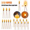 DC3V 2200K Diode Warm White Light for Candle Lamp Barn Lantern Twinkle Lights LED Flame Effect Light Bulb Flash Candles 5/10PCS