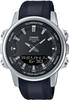 AMW-880-1AV Кварцевые мужские аналогово-цифровые часы с мировым временем, Черные, Международная модель [Параллельный импорт]