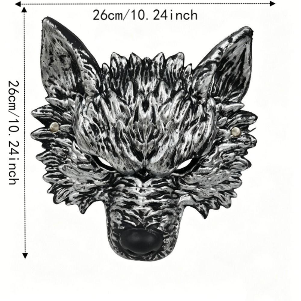 Funny Cosplay Halloween Wolf Mask 3D Fur Texture Werewolf Mask Party Costume Mask  Dress Up Prop