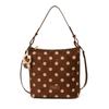 Korean Version Of Polka Dot Tote Bag Casual Temperament Large Capacity Female Foreign Style Retro Shoulder Bag Underarm Bag Bucket Bag