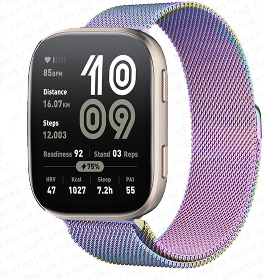 20 мм 22 мм ремешок для часов для Amazfit bip 6/5/Balance/GTS/4/mini/2/2e/3/GTR/4/2/3 Pro миланская петелька браслет huawei gt 5 4 3 2 Ремешок