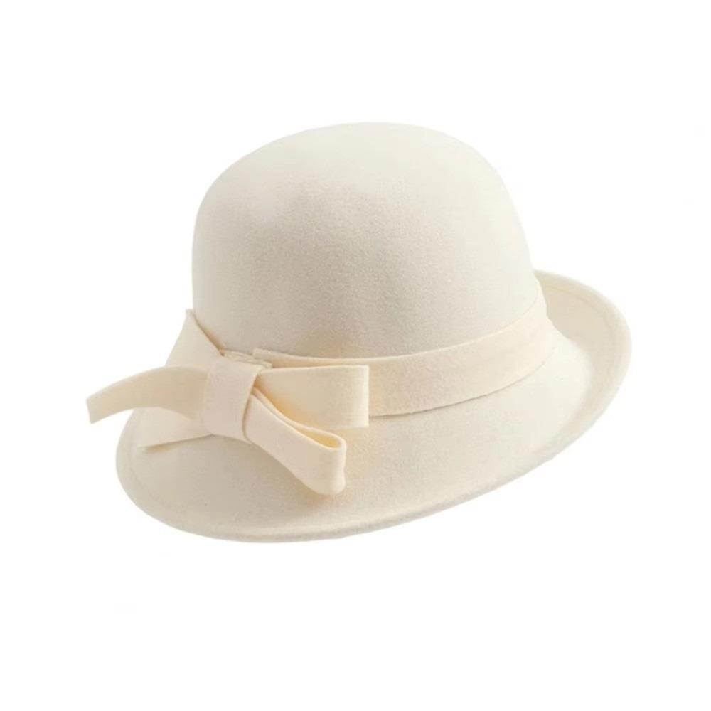 Фетровая шерстяная шляпа-ведро Бандана-шляпа с бантом Траурная шляпа Изысканная черная шляпа-топпер Женская