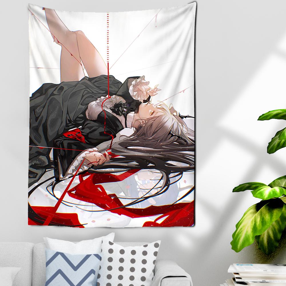 Японский анимационный гобелен, ковер с мандалой, мультяшный Таро, кимоно для девочек, настенный ковер, кавайное украшение, настенный ковер