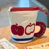 1pc Teacup Shape Storage Bag Foldable Large Capacity Pencil Storage Bag Portable Travel Cartoon Toiletry Bag Makeup Bag