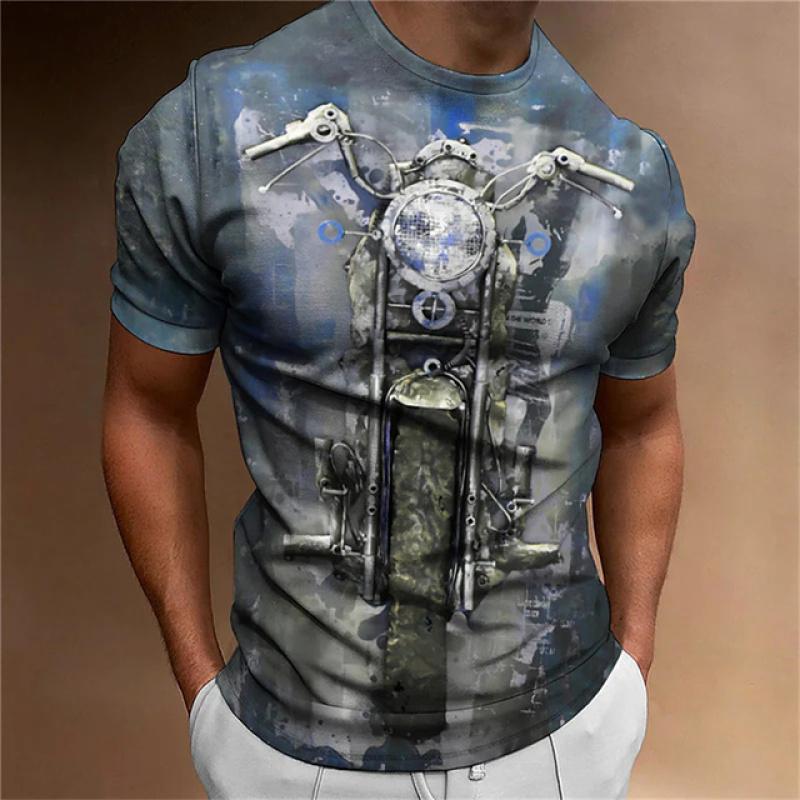 2023 Summer Trendy Men T-Shirt O-Neck Abstract Graphic Harajuku Short Sleeve 3D Print Casual Daily Tops Oversized Cheap Clothing