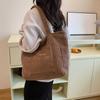 Autumn and Winter Large Capacity Women Shoulder Bag For Daily Used Corduroy Casual Tote Bags Ladies Commuting Handbags