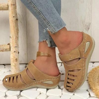 Мода 2025 Новая женская обувь Закрытый носок Женские тапочки Мода Ажурный дизайн Уличная Повседневная Летняя Большой размер Удобные тапочки Женские