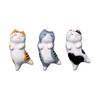 Yakushi Kiln Chopstick Set of Nekomachi Cat Rests, 3, (Facing Trio)