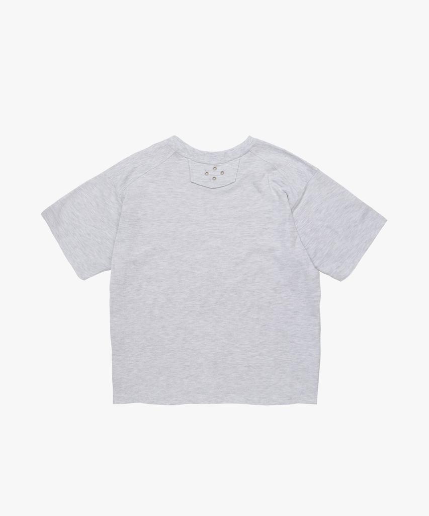 Белая меланжевая футболка с коротким рукавом Liomeu Double Cut Washed